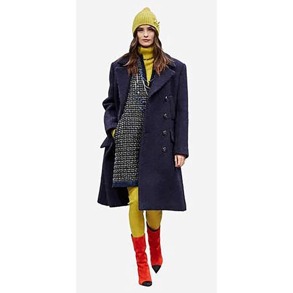 AUTHENTIC CHANEL 17A BLUE GREEN WHITE MULTICOLOR TWEED SUEDE LEATHER DRESS 38 - Picture 2 of 16